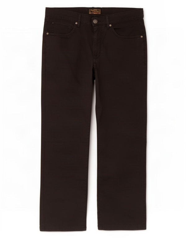 Calça Rifle Mens Reta Casual W32 L27 Algodão Preto
