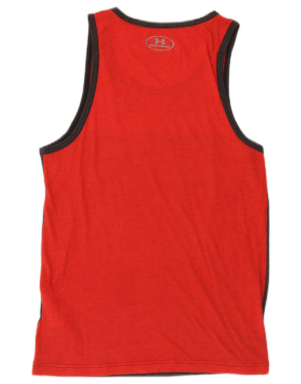 Under Armour Masculino Heat Gear Vest Top Pequeno Colorblock Vermelho