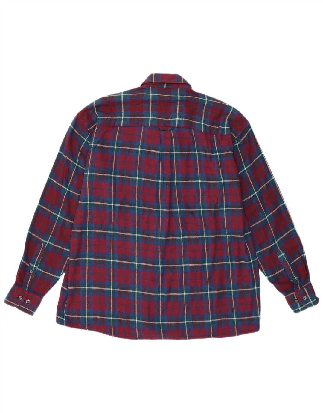 Camisa masculina de flanela Gian Marco Venturi grande algodão xadrez cor de vinho