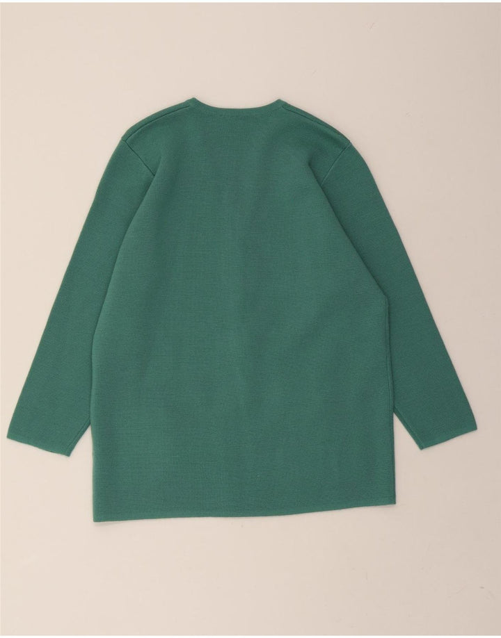 VINTAGE Womens Cardigan Sweater UK 14 Medium Green Vintage Vintage and Second-Hand Vintage from Messina Hembry 