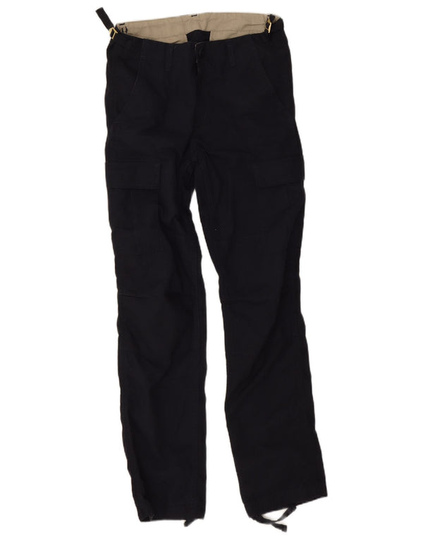 Calça cargo feminina reta Carhartt W28 L30 algodão azul marinho