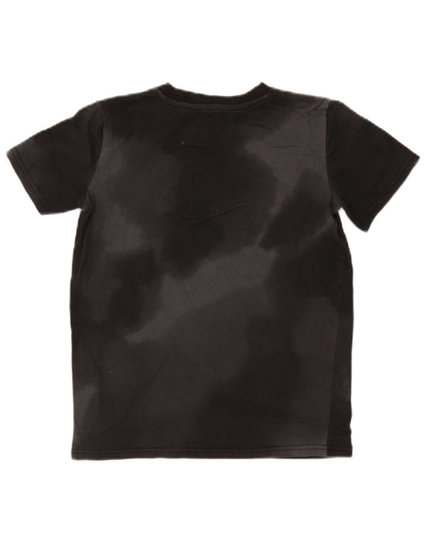 Camiseta gráfica Champion Boys Top 9-10 anos médio preto tie-dye algodão