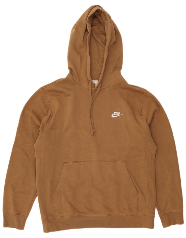 Nike Mens Hoodie Jumper Pequeno Algodão Bege