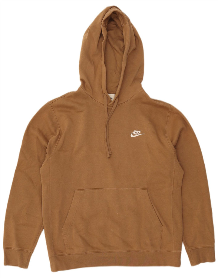 Nike Mens Hoodie Jumper Pequeno Algodão Bege