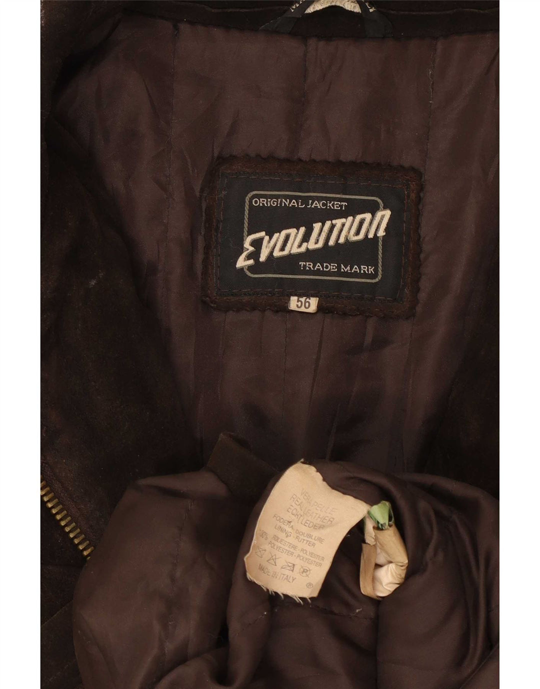 Jaqueta masculina de camurça Evolution IT 56 3XL couro marrom