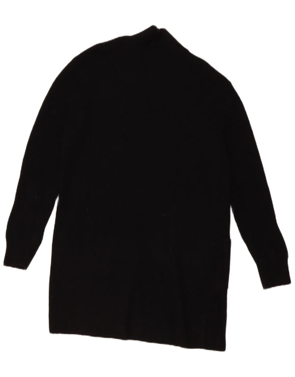 Suéter cardigã feminino Longline Marks & Spencer Reino Unido 10 pequeno preto