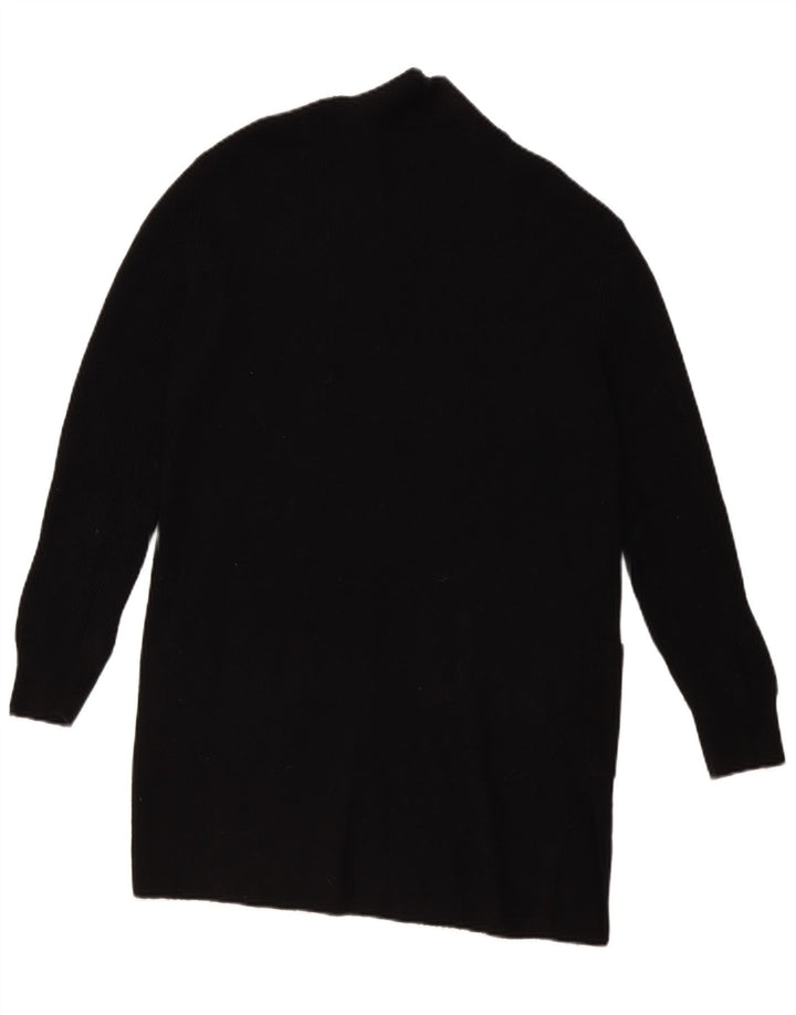 Suéter cardigã feminino Longline Marks & Spencer Reino Unido 10 pequeno preto