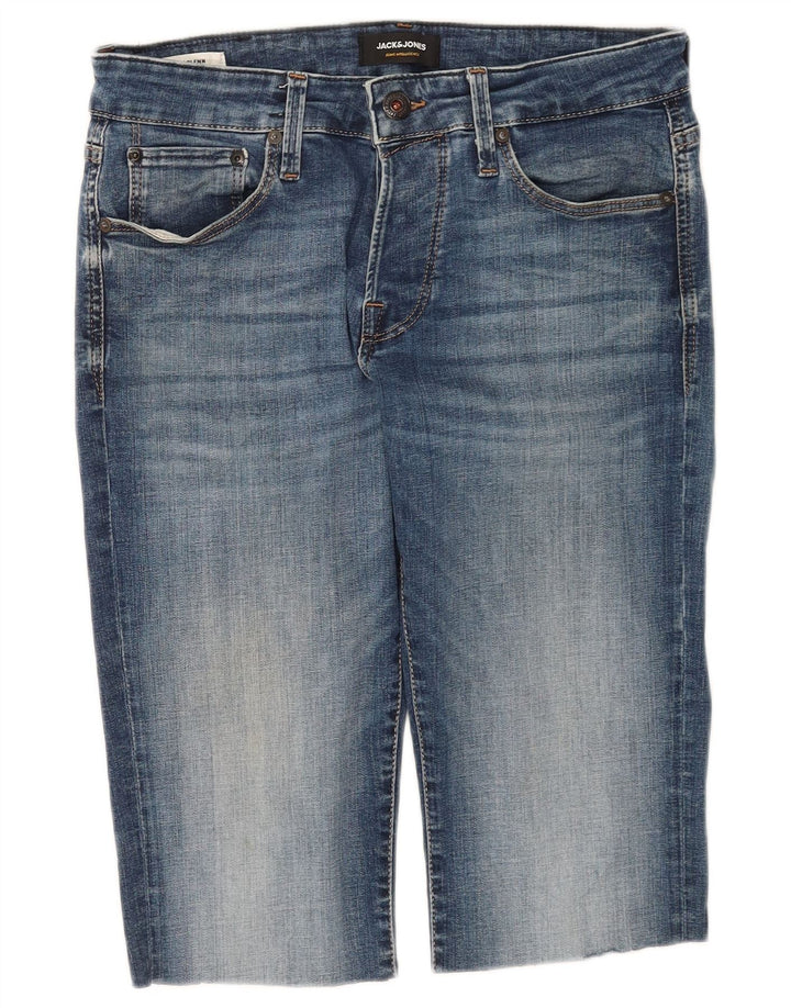 Shorts jeans masculino Jack & Jones W31 algodão azul médio
