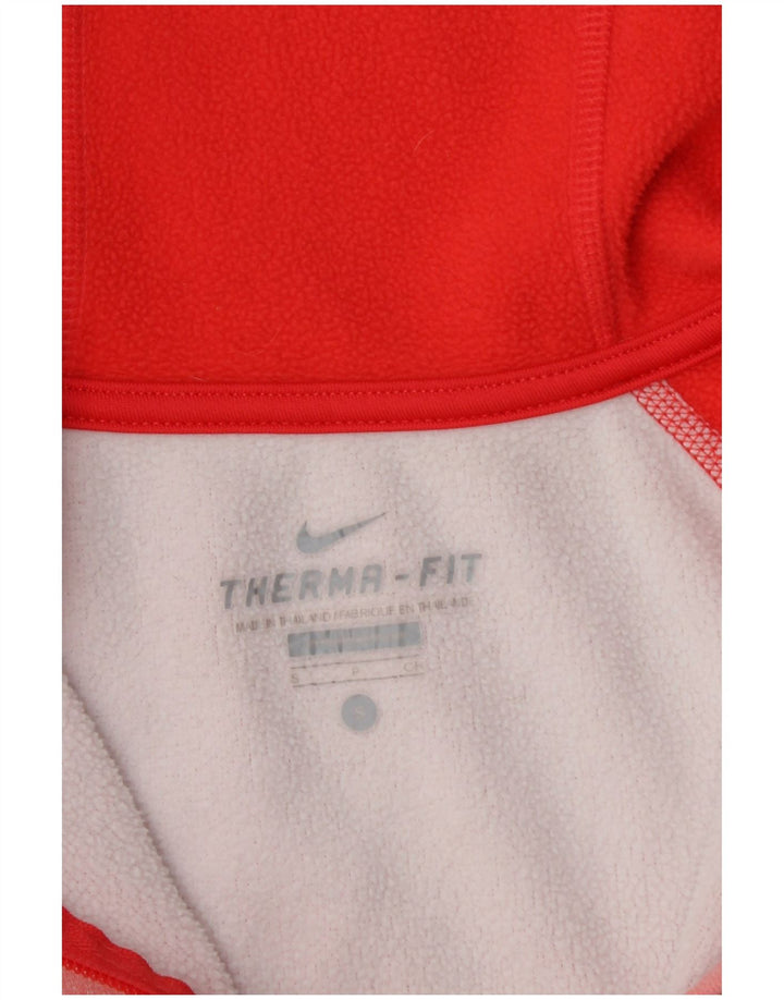 Suéter feminino Nike Therma-Fit com capuz e zíper UK 10 pequeno bloco colorido rosa