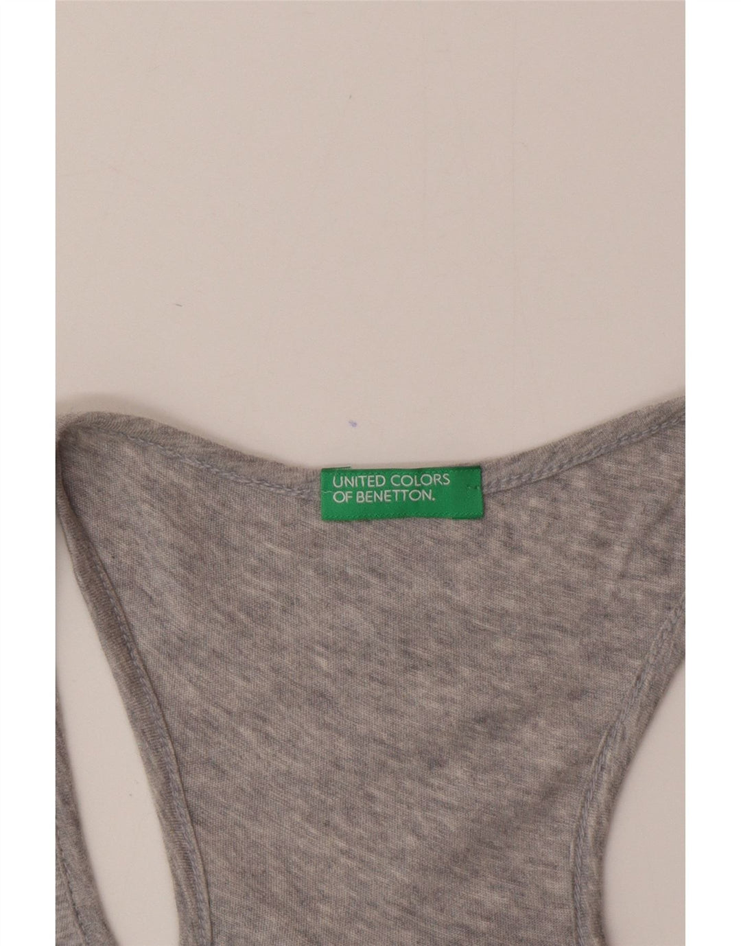 Colete feminino Benetton UK 12 cinza médio manchado
