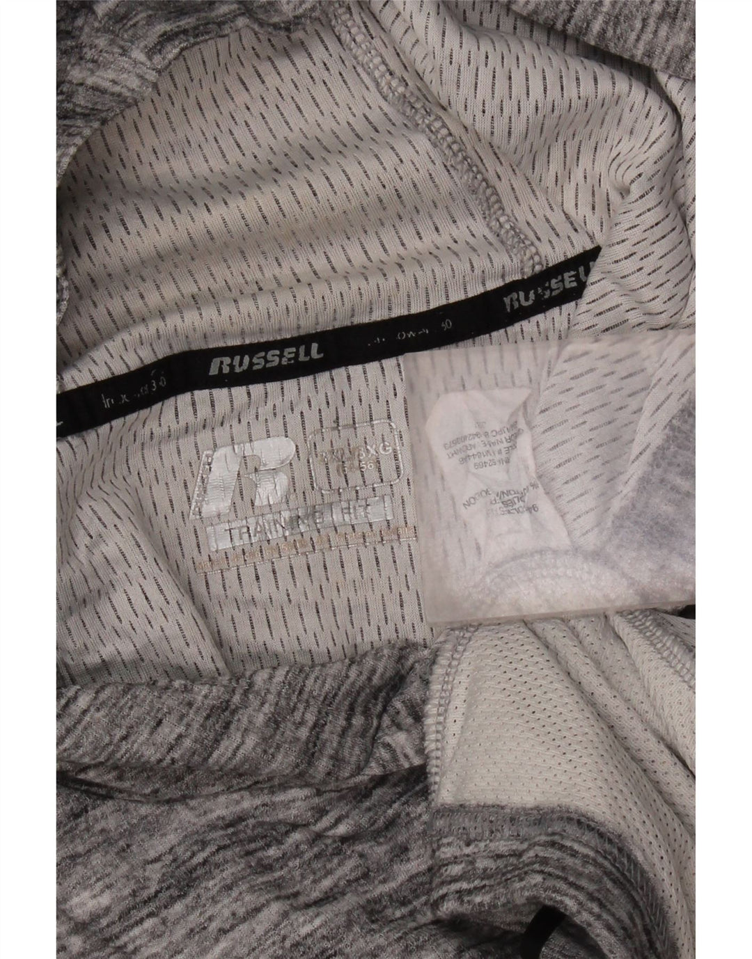 Russell Athletic Mens Hoodie Jumper 3XL Poliéster manchado cinza