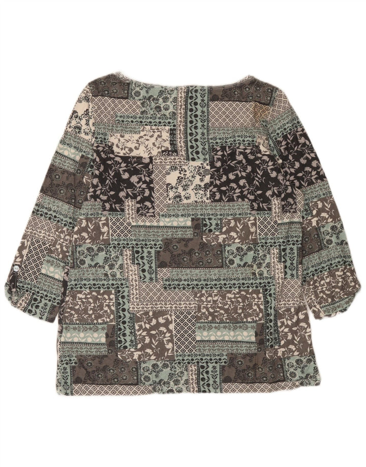 Blusa feminina WHITE STUFF Top UK 12 patchwork multicolorido médio