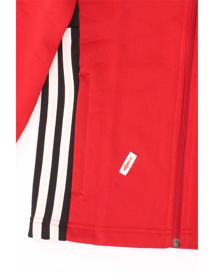 Jaqueta Adidas Meninos Treino Top 7-8 Anos Vermelho Colorblock Poliéster