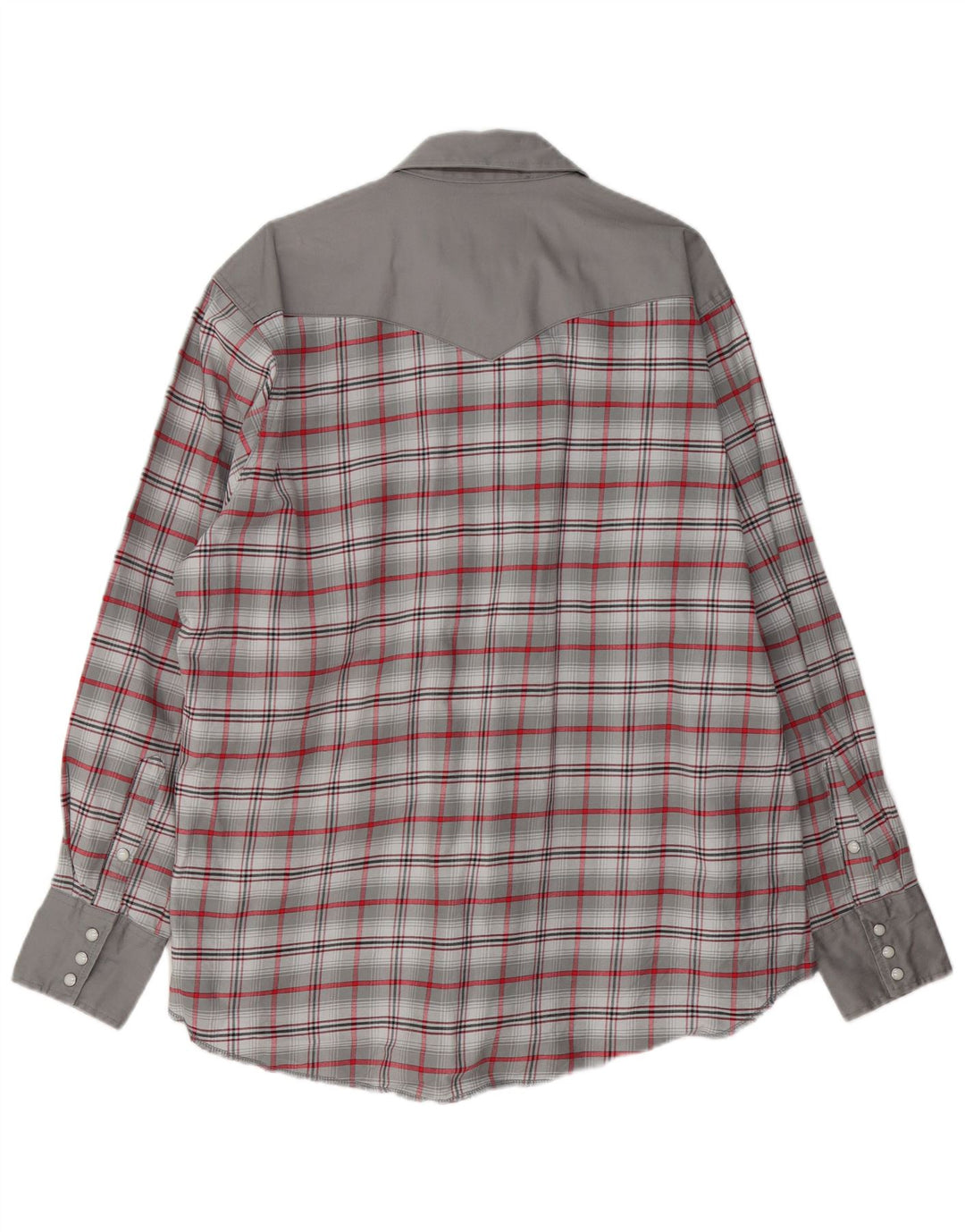 WRANGLER Mens Big & Tall Shirt XL Grey Check Cotton