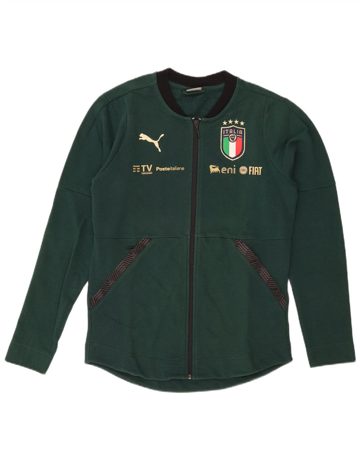 Puma Mens Italia Graphic Tracksuit Top Jaqueta Pequena Verde