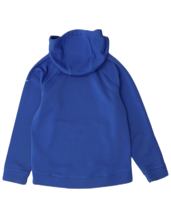 NIKE Meninos Dri Fit Graphic Hoodie Jumper 8-9 Anos Pequeno Azul Poliéster