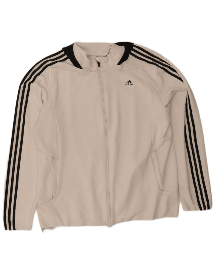 Adidas Mens Climalite Tracksuit Top Jacket XL Branco Poliéster