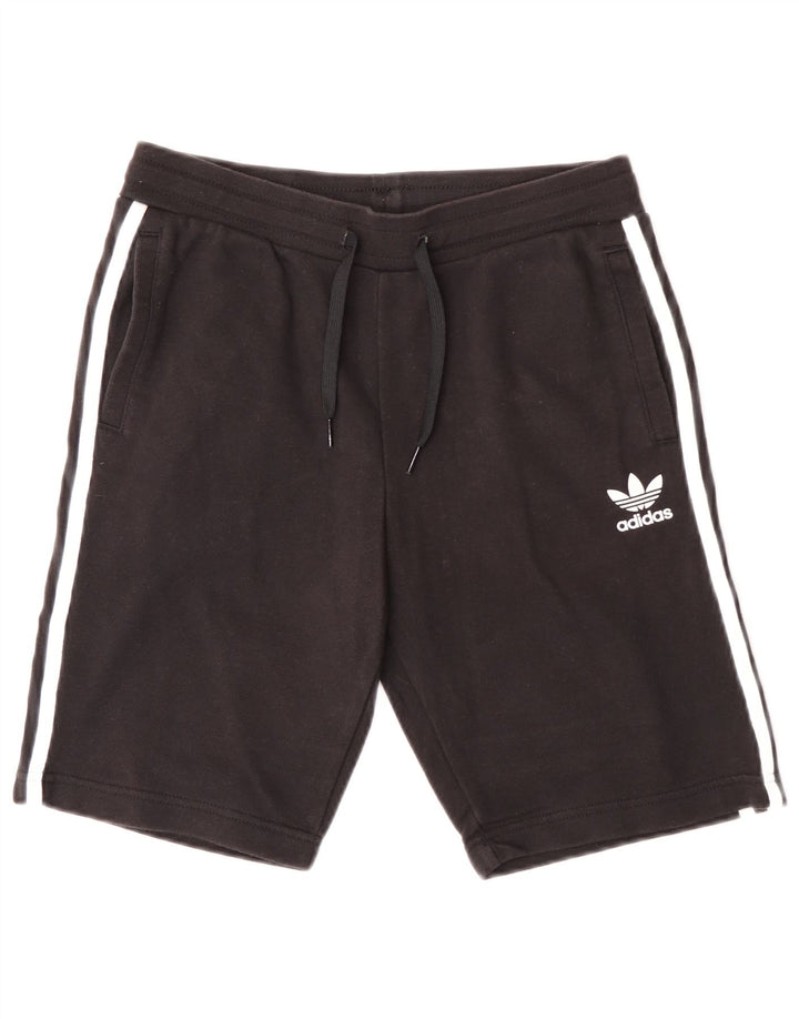 Shorts esportivos masculinos Adidas 12-13 anos algodão preto