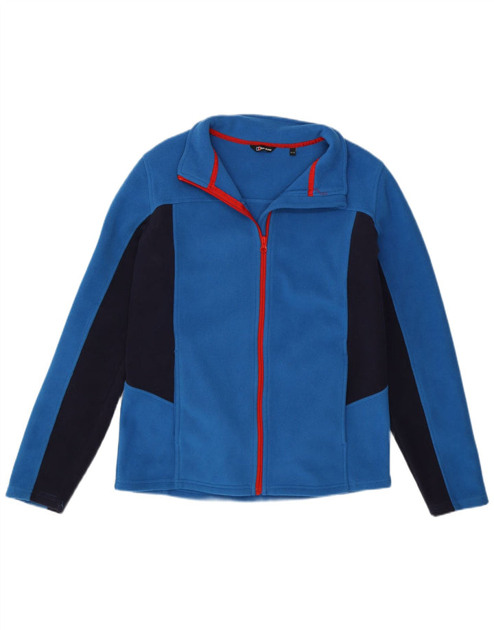 Jaqueta de lã feminina Berghaus 14-15 anos azul poliéster colorblock