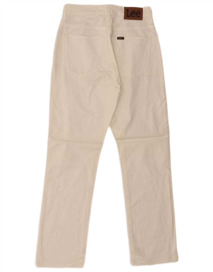 Calça feminina reta casual LEE Dallas W29 L31 algodão branco