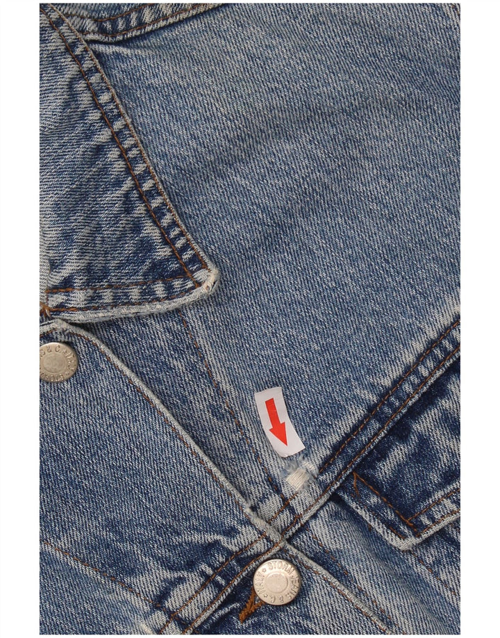 Jaqueta jeans feminina VINTAGE UK 14 azul médio