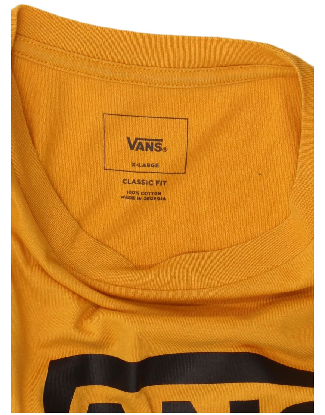 Vans Masculino Classic Fit Graphic Top Manga Longa XL Amarelo Algodão