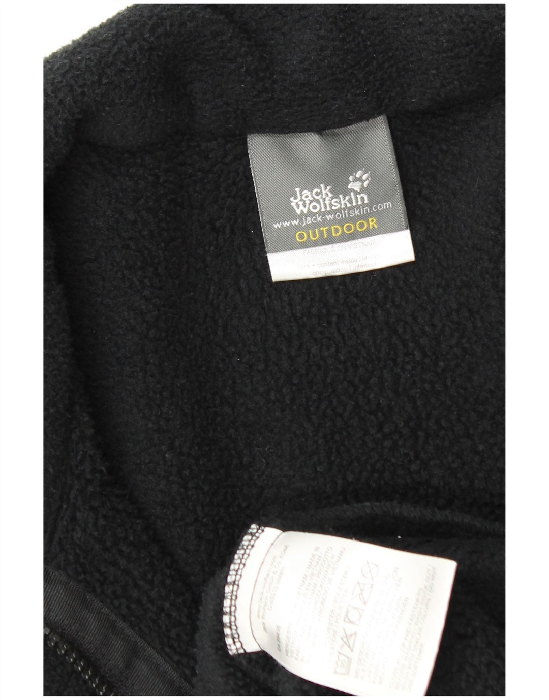 Jaqueta masculina de lã para exterior JACK WOLFSKIN Reino Unido 36/38 poliéster preto pequeno