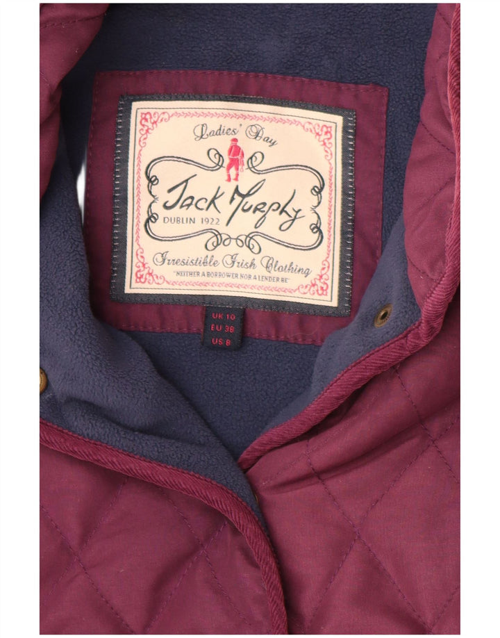 Jaqueta acolchoada feminina JACK MURPHY UK 10 poliéster roxo pequeno