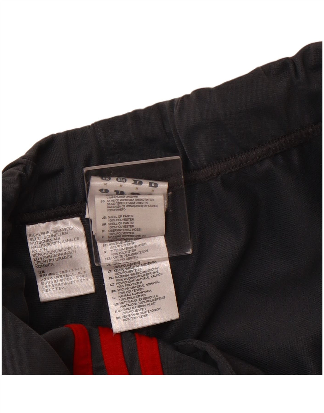 Calças de treino masculinas ADIDAS poliéster cinza médio