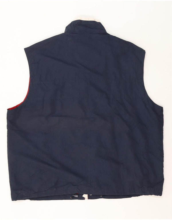 Wampum Mens Gilet UK 48 5XL Poliéster Azul Marinho