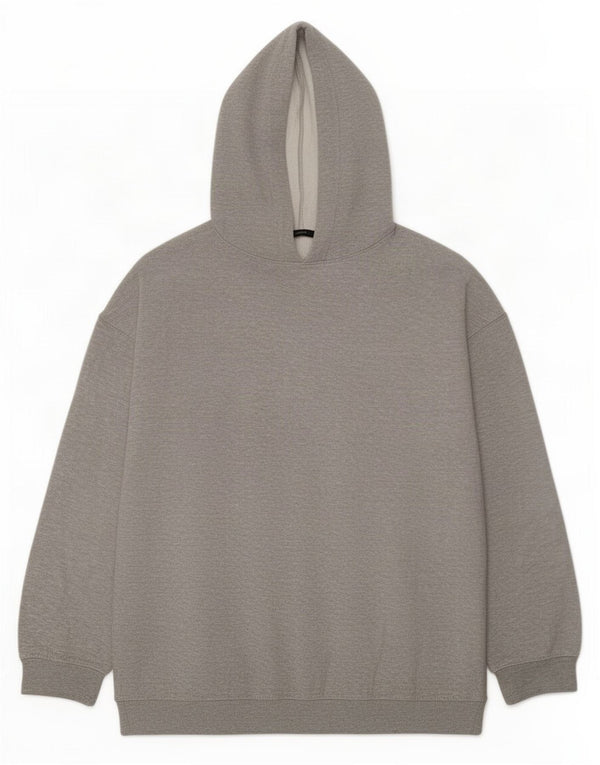 Zara Mens Hoodie Jumper Médio Cinza Poliéster