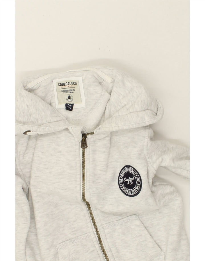 SOULCAL&CO Boys Zip Hoodie Sweater 7-8 Years Grey Cotton Vintage SOULCAL&CO and Second-Hand SOULCAL&CO from Messina Hembry 
