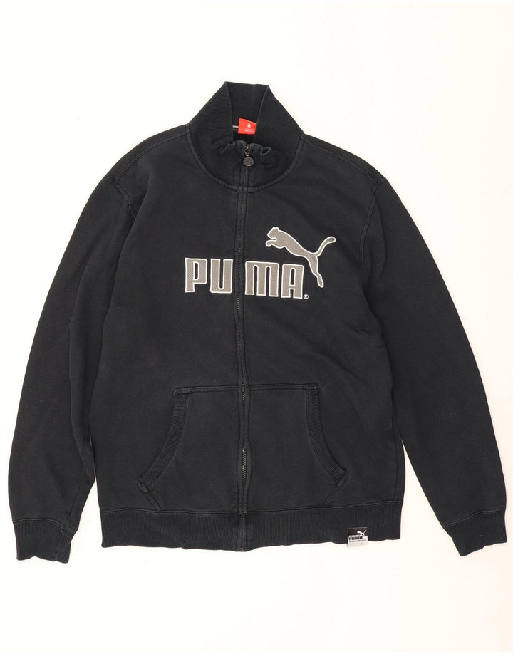 Puma Mens Graphic Tracksuit Top Jaqueta Grande Preto