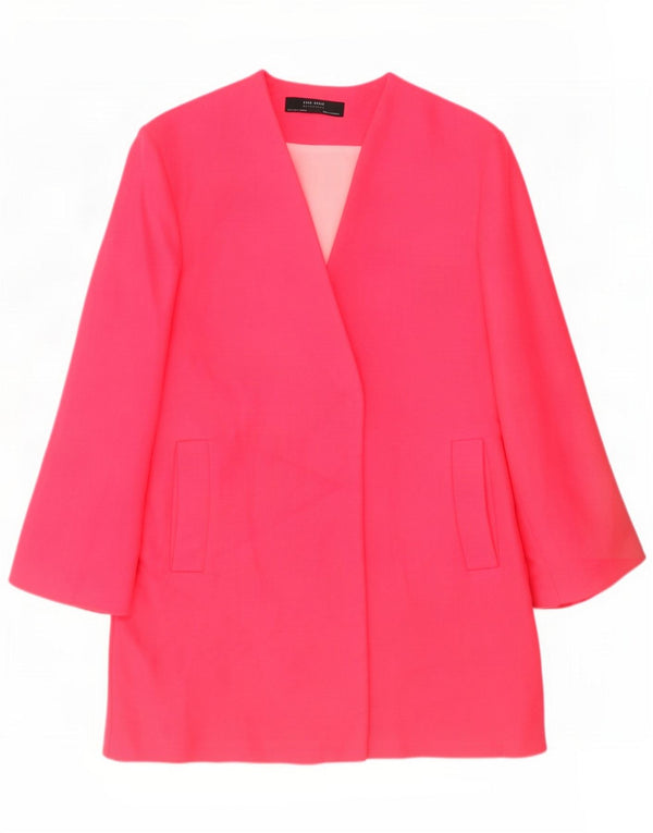 Zara Sobretudo feminino manga 3/4 Reino Unido 12 rosa médio