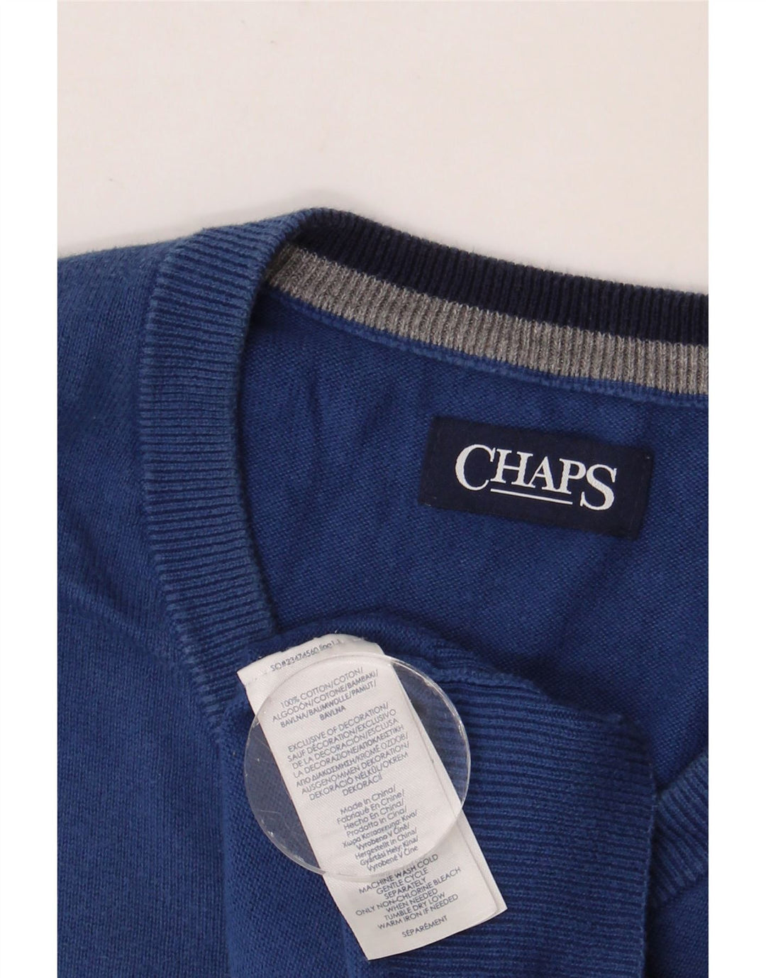 Regata masculina CHAPS colete XL algodão azul