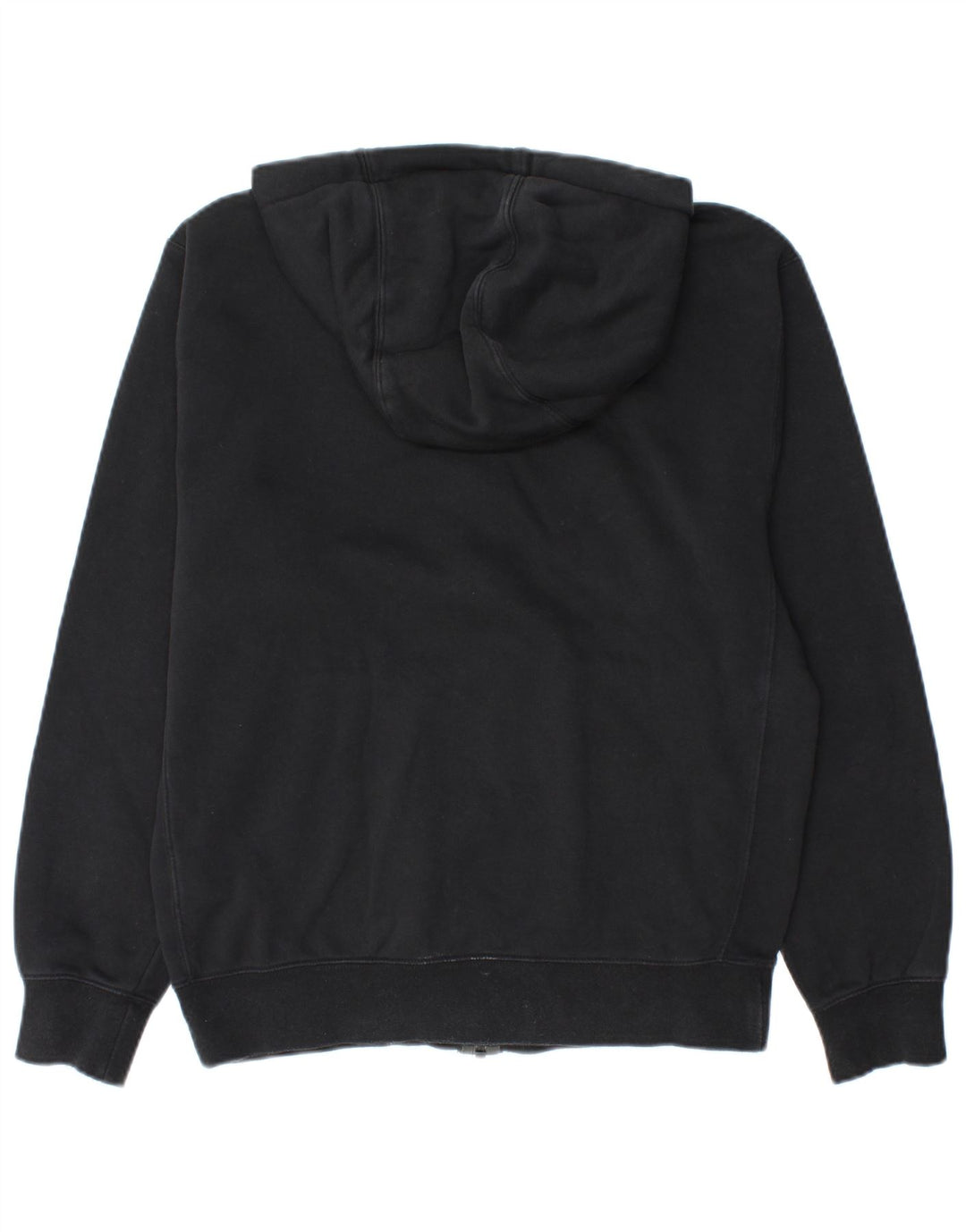 Suéter masculino Nike com capuz e zíper pequeno de algodão preto