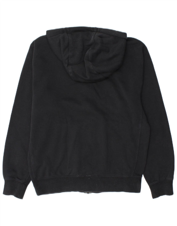 Suéter masculino Nike com capuz e zíper pequeno de algodão preto