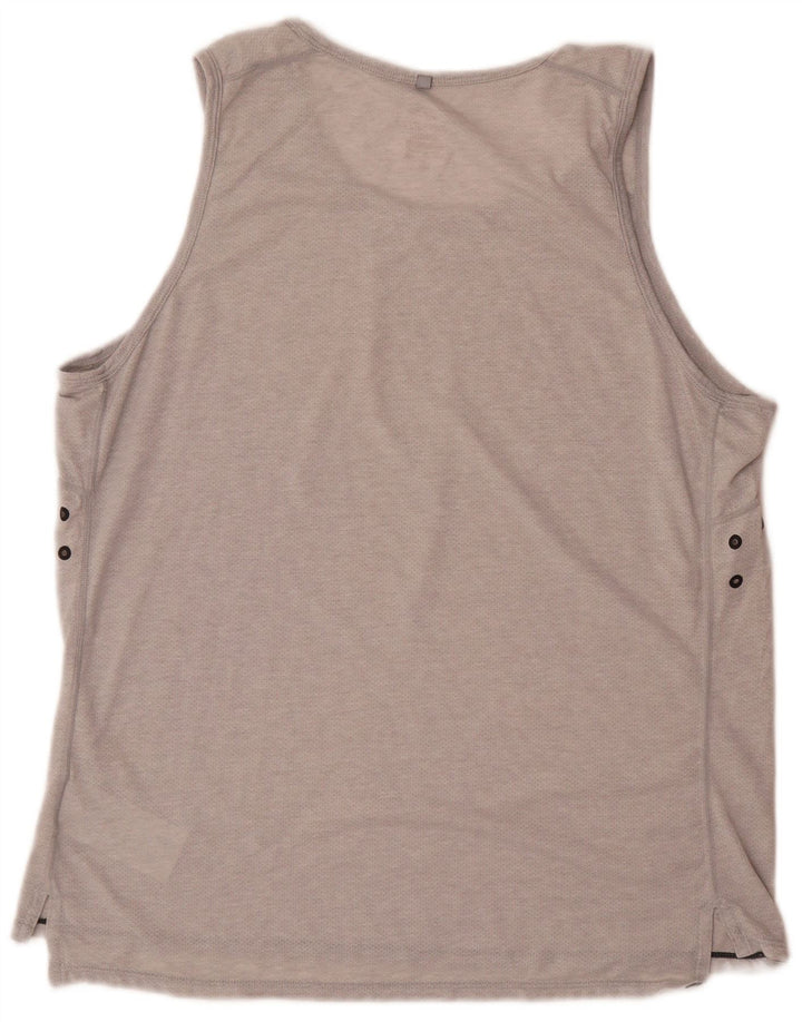 Colete Nike Masculino Dri Fit Top Grande Cinza Colourblock Poliéster