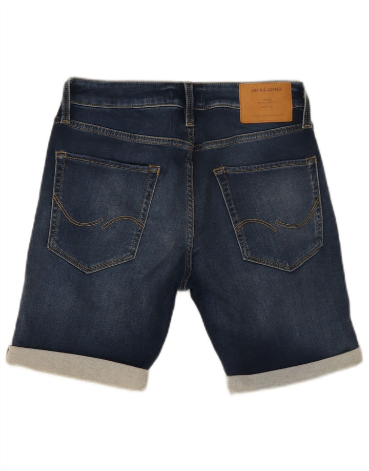 Shorts jeans masculino Jack & Jones pequeno W29 algodão azul
