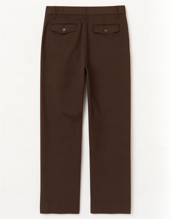 Calça feminina Zara de terno reto UE 36 XS W26 L32 marrom