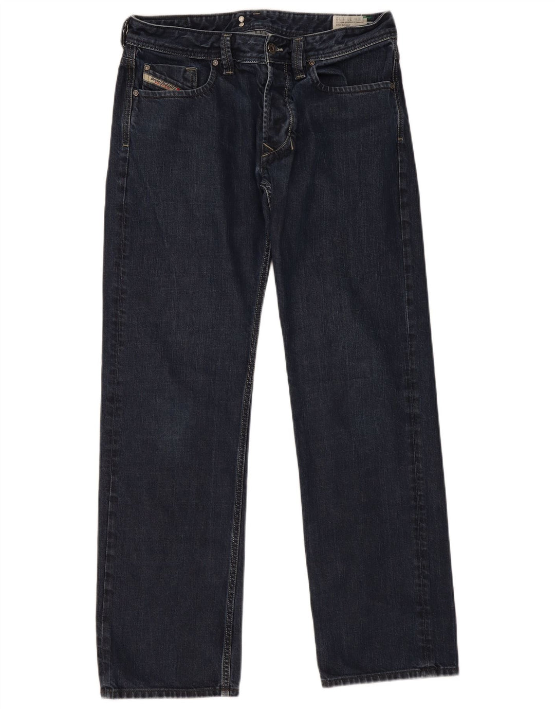 Diesel Mens Larkee Regular Straight Jeans W33 L32 Azul Marinho Algodão