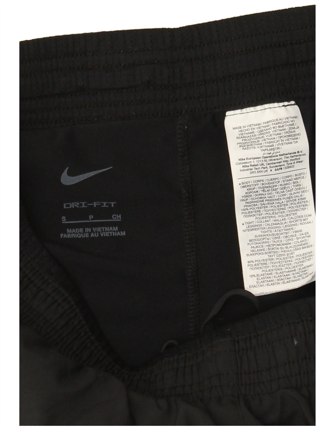 NIKE Womens Dri Fit Sport Shorts UK 10 Pequeno Poliéster Preto