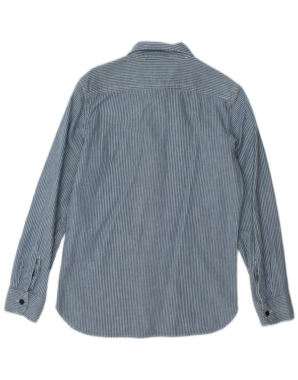 Camisa masculina Levi's Anbass Relaxed Fit 2XS algodão listrado azul