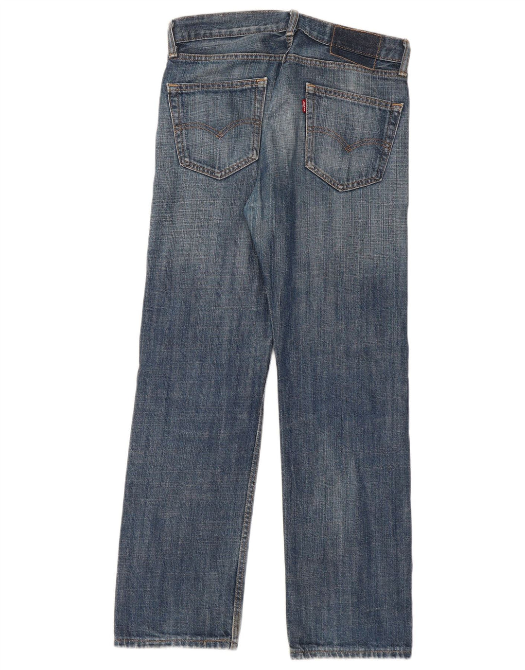 Jeans retos femininos Levi's W30 L30 algodão azul marinho