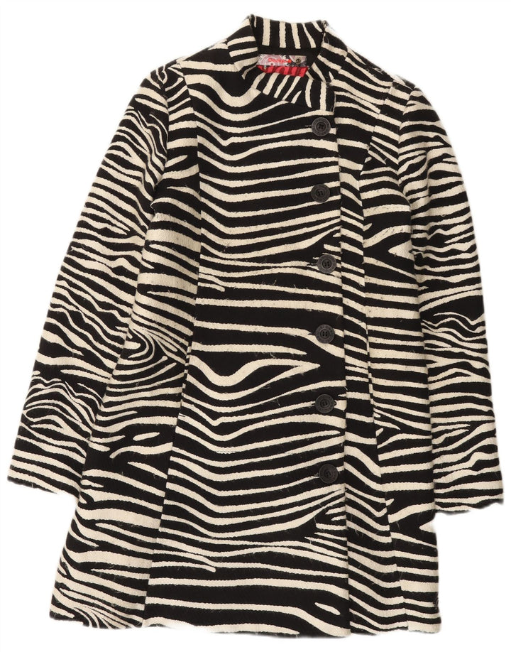 Sobretudo feminino Desigual EU 42 grande preto estampa animal
