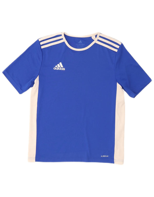 Camiseta Adidas Menino Aeroready Top 13-14 Anos Azul Colorblock Poliéster