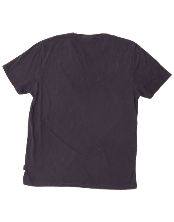 Camiseta masculina CALVIN KLEIN com estampa gráfica grande azul marinho