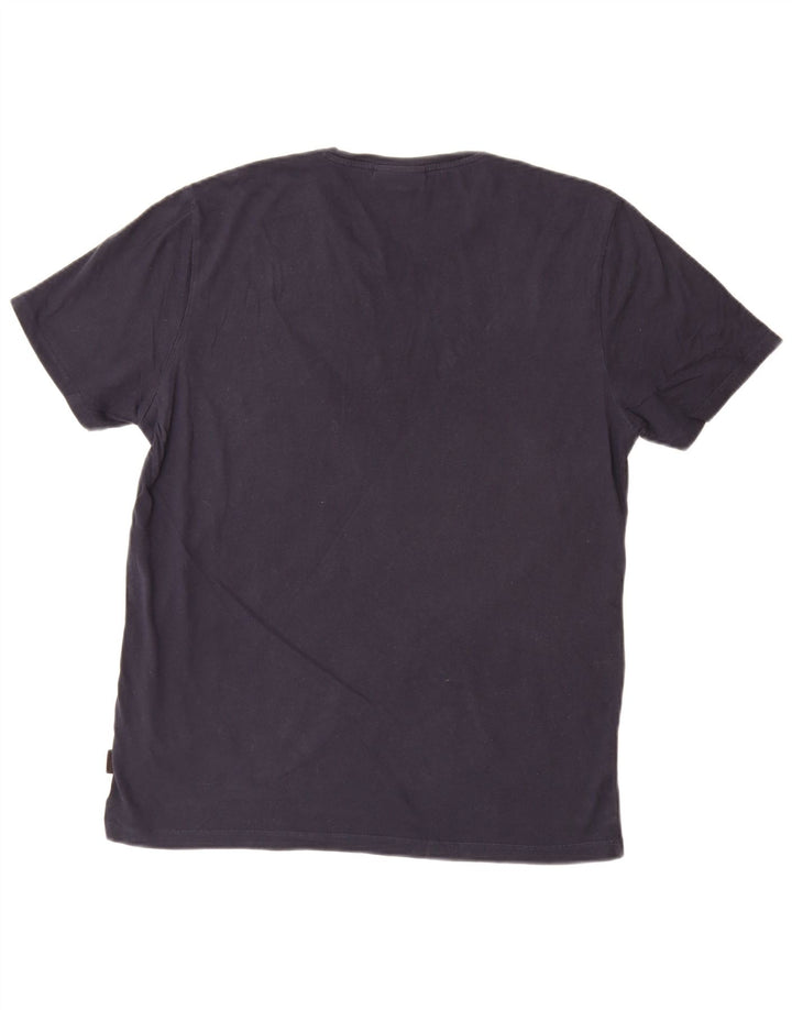 Camiseta masculina CALVIN KLEIN com estampa gráfica grande azul marinho