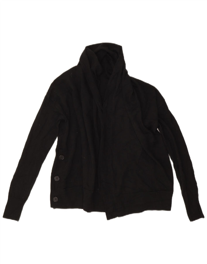 Suéter cardigã aberto grande Cos feminino Reino Unido 6 XS lã preta