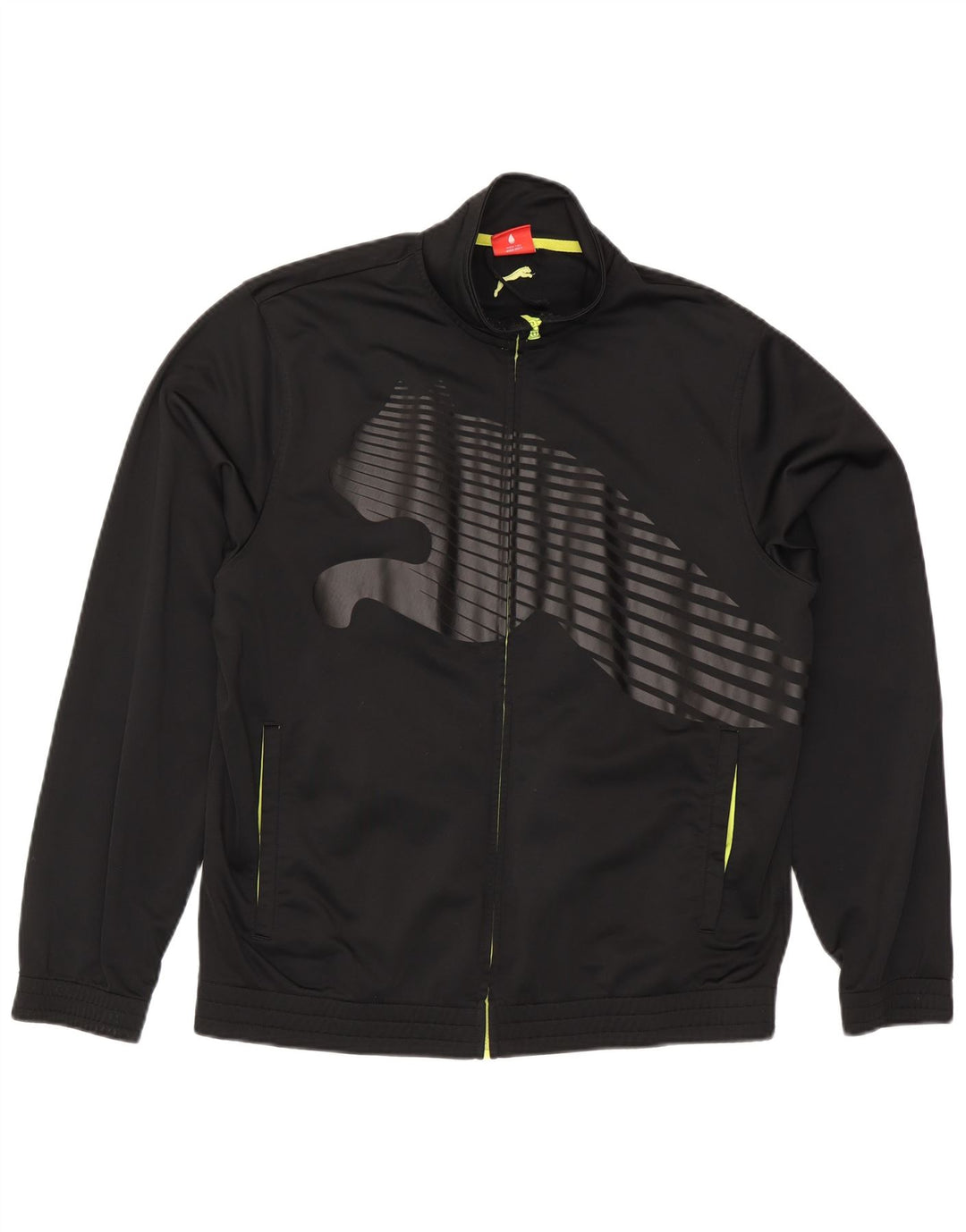 Puma Mens Graphic Tracksuit Top Jaqueta Grande Poliéster Preto